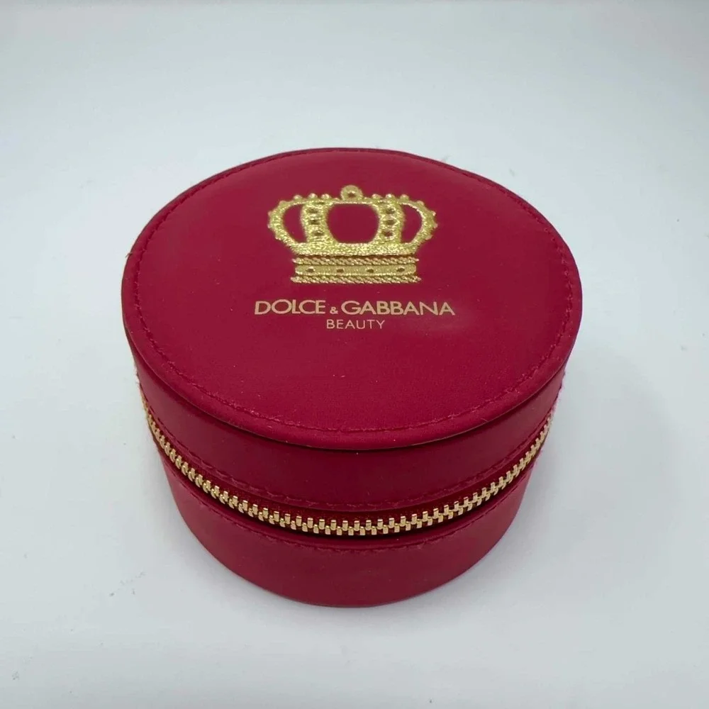 Dolce & Gabbana Beauty Jewelry Box Burgundy Travel Case Ring Bracelet Full Zip